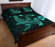 Alohawaii Home Set - Quilt Bed Set Hawaiian Map Hamerhead Shark Polynesian Turquoise J1