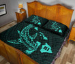 Alohawaii Home Set - Quilt Bed Set Hawaiian Map Hamerhead Shark Polynesian Turquoise J1