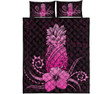 Alohawaii Home Set - Quilt Bed Set Hawaii Polynesian Pineapple Hibiscus Zela Style Pink | Alohawaii.co