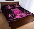 Alohawaii Home Set - Quilt Bed Set Hawaii Polynesian Pineapple Hibiscus Zela Style Pink J4