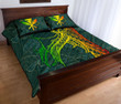 Hawaii Monstera Kalo Hula Girl Kanaka Maoli Quilt Bed Set - AH - J4 - Alohawaii