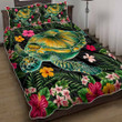 Alohawaii Quilt Bed Set - Aloha Turtle Hibiscus Tropical Polynesian Quilt Bed Set - Yam