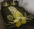 Alohawaii Home Set - Quilt Bed Set Hawaii Polynesian Pineapple Hibiscus Zela Style Yellow | Alohawaii.co