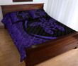 Hawaiian Polynesian Turtle Quilt Bed Set-Circle Style Purple - AH - J7 - Alohawaii