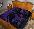 Hawaiian Polynesian Turtle Quilt Bed Set-Circle Style Purple - AH - J7 - Alohawaii