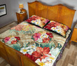 Hawaii Floral Turtle Quilt Bed Set - Beige - AH - J4 - Alohawaii