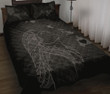 Hula Girl Hibiscus Map Quilt Bed Set - Gray - AH J4 - Alohawaii