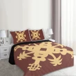 Hawaiian Royal Pattern Quilt Bed Set - Coral - L2 Style - AH - J2 - Alohawaii