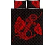 Alohawaii Quilt Bed Set - Anchor Poly Tribal Quilt Bed Set Red