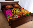 Alohawaii Home Set - Quilt Bed Set Personalized Hawaiian Map Turtle Tribal Kanaka Hibiscus Plumeria Polynesian J96