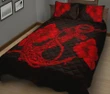 Anchor Poly Tribal Quilt Bed Set Red - AH - J1 - Alohawaii