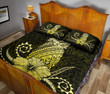 Hawaii Polynesian Pineapple Hibiscus Quilt Bed Set - Zela Style Yellow - AH - J4 - Alohawaii