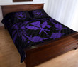 Hawaii Kanaka Turtle Hibiscus Polynesian Quilt Bed Set - Anthea Style Purple - AH - J4 - Alohawaii