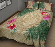 Hawaii Kanaka Maoli Palm Trees Turtle And Sharks Quilt Bed Set - AH - J5 - Alohawaii