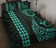 Hawaii Polynesian Quilt Bed Set Turquoise - AH J4 - Alohawaii