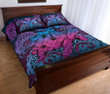 Alohawaii Home Set - Quilt Bed Set Hawaii Turtle Wave Polynesian Hey Style Blue J4