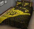 Alohawaii Home Set - Quilt Bed Set Hawaii Shaka Map Polynesian Yellow J6
