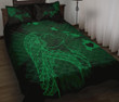 Hula Girl Hibiscus Map Quilt Bed Set - Green - AH J4 - Alohawaii