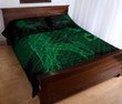 Hula Girl Hibiscus Map Quilt Bed Set - Green - AH J4 - Alohawaii