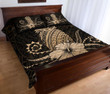 Alohawaii Home Set - Quilt Bed Set Hawaii Polynesian Pineapple Hibiscus Zela Style Gold J4