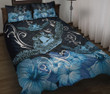 Alohawaii Home Set - Quilt Bed Set Hawaii Polynesian Turtle Waves Hibiscus Erik Style Blue | Alohawaii.co