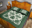 Hawaiian Quilt Bed Set Coconut Tree Pattern - Green - AH - J2 - Alohawaii