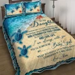 Alohawaii Quilt Bed Set - Hawaii Mom To Daughter Beach Turtle Quilt Bed Set