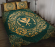 Alohawaii Quilt Bed Set - Hawaii Map Classic Floral Quilt Bed Set Green