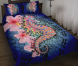 Hawaii Polynesian Pink Hibiscus Seahorse Quilt Bed Set - AH - J5 - Alohawaii