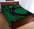 Hawaii Polynesian Pele Mauna Kea Quilt Bed Set Circle Style Green - AH - J7 - Alohawaii