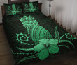 Alohawaii Home Set - Quilt Bed Set Hawaii Polynesian Pineapple Hibiscus Zela Style Green | Alohawaii.co