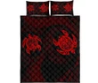 Alohawaii Quilt Bed Set - Hawaii Polynesian Turtle Quilt Bed Set Red