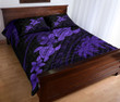 Hawaii Turtle Plumeria Coconut Tree Polynesian Quilt Bed Set - Purple - AH J4 - Alohawaii