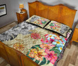 Alohawaii Home Set - Quilt Bed Set Hawaii Polynesian Flowers Swimming Turtles J5