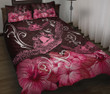 Alohawaii Home Set - Quilt Bed Set Hawaii Polynesian Turtle Waves Hibiscus Erik Style Pink | Alohawaii.co