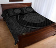Hawaii Polynesian Pele Kanaka Quilt Bed Set Circle Style Grey - AH - J7 - Alohawaii