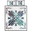 Alohawaii Quilt Bed Set - Hawaiian Quilt Maui Plant And Hibiscus Pattern Quilt Bed Set - Shell White