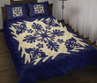 Hawaiian Quilt Bed Set Royal Pattern - Blue - AH - J2 - Alohawaii