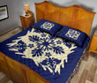 Hawaiian Quilt Bed Set Royal Pattern - Blue - AH - J2 - Alohawaii
