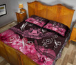 Alohawaii Home Set - Quilt Bed Set Hawaii Polynesian Turtle Waves Hibiscus Erik Style Pink J5