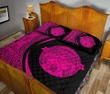 Hawaii Polynesian Pele Kanaka Quilt Bed Set Circle Style Pink - AH - J7 - Alohawaii