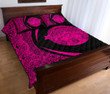 Hawaii Polynesian Pele Kanaka Quilt Bed Set Circle Style Pink - AH - J7 - Alohawaii