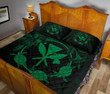 Hawaii Kanaka Turtle Hibiscus Polynesian Quilt Bed Set - Anthea Style Green - AH - J4 - Alohawaii