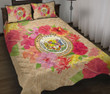 Hawaii Coat Of Arm Hibiscus Quilt Bed Set - AH - J4 - Alohawaii