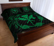 Hawaii Kanaka Turtle Hibiscus Polynesian Quilt Bed Set - Anthea Style Green - AH - J4 - Alohawaii