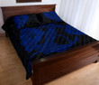 Anchor Poly Tribal Quilt Bed Set Blue - AH - J1 - Alohawaii