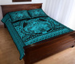 Hawaii Polynesian Pele Kanaka Quilt Bed Set Blue - AH - J7 - Alohawaii