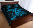 Hawaii Turtle Flower Polynesian Quilt Bed Set - Turquoise - AH J4 - Alohawaii
