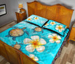 Alohawaii Home Set - Quilt Bed Set Hawaii Turtle Coat Of Arm Plumeria Ocean J4