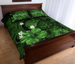 Alohawaii Home Set - Quilt Bed Set Personalized Hawaii Map Turtle Hibiscus Plumeria Polynesian Green J96